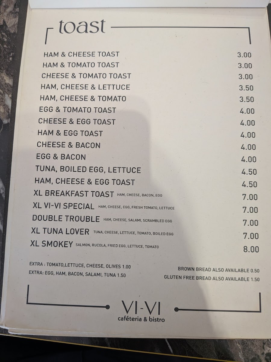 Menu Vi-Vi Cafeteria And Bistro-2